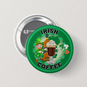 Irish Coffee - An Elixir. 6 Cm Round Badge
