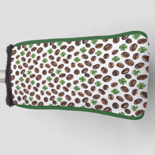 Irish Coffee Beans and Shamrocks Funny Design Golf Head Cover