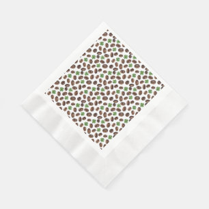 Irish Coffee Beans and Shamrocks Funny Design Napkin