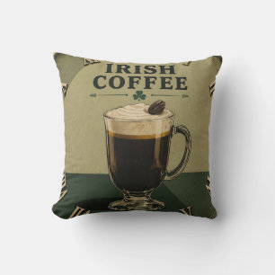 Irish Coffee Celtic Pub Decor Cushion