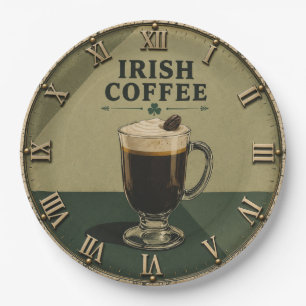 Irish Coffee Celtic Pub Decor  Paper Plate