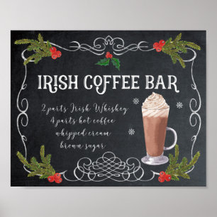 Irish Coffee christmas holiday winter wedding sign