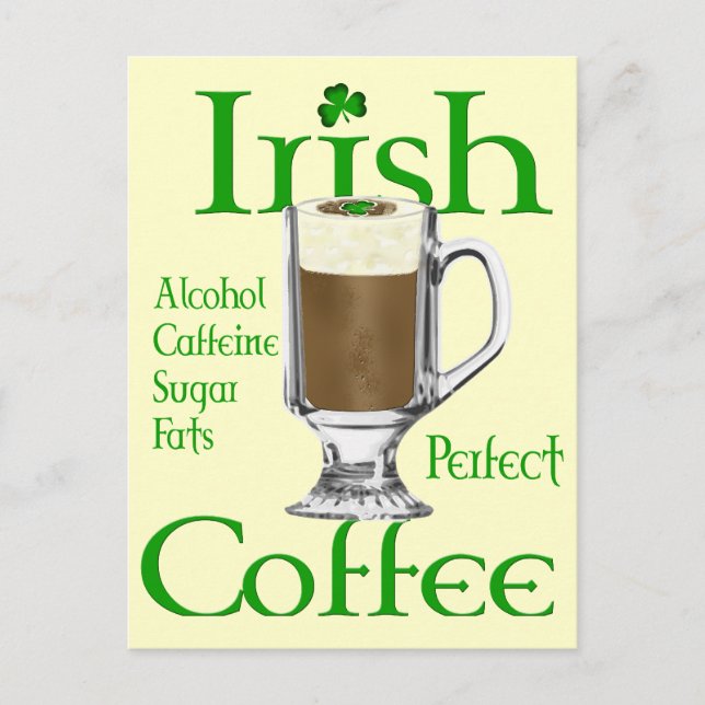 Irish Coffee lovers gifts Postcard (Front)