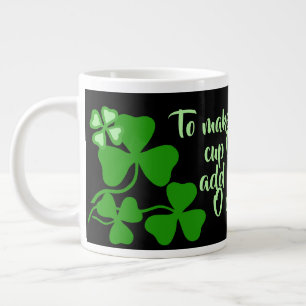 Irish coffee/perfect cup 18 Ireland shamrock/black