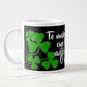Irish coffee/perfect cup 2 Ireland shamrock/black