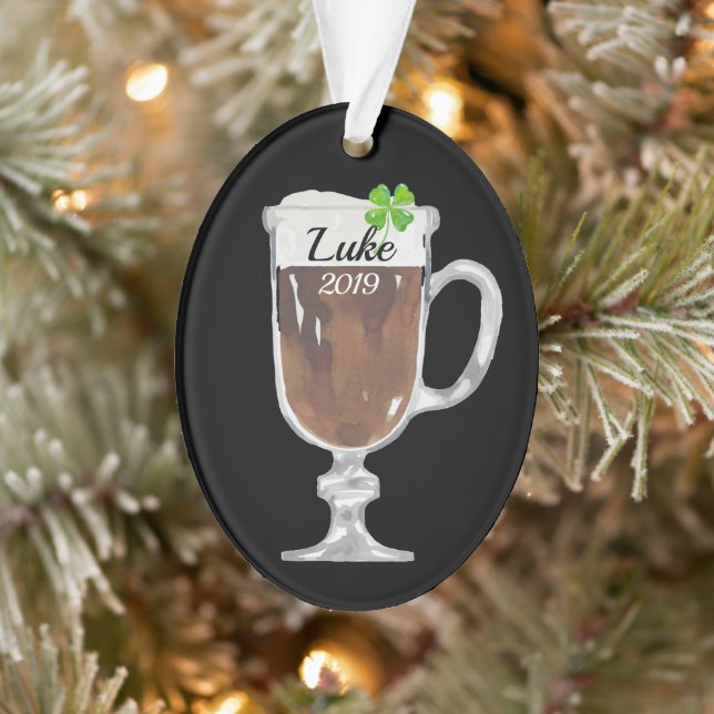 Irish Coffee Personalised Ornament (Tree)
