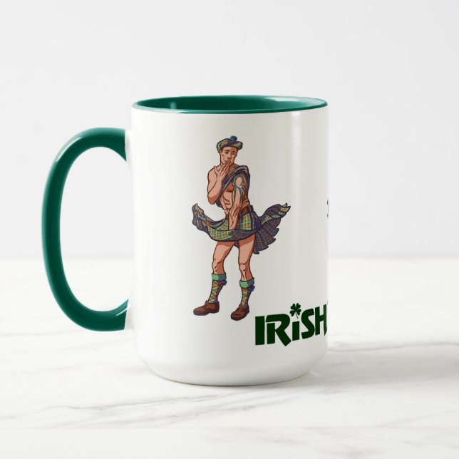 Irish Coffee Risque Kilt  Gift Mug (Left)