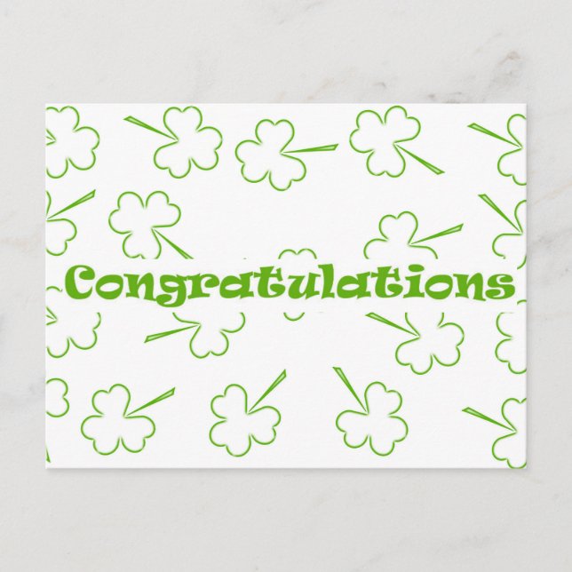 Irish Congratulations Postcard (Front)