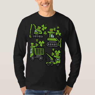 Irish Construction Truck Crane Toddler Boys St Pat T-Shirt