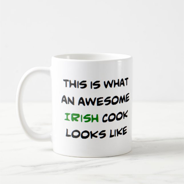 Irish cook, awesome coffee mug (Left)