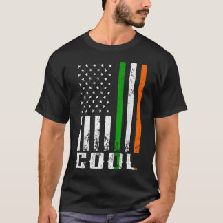 Irish COOL Family American Flag Ireland Flag T-Shirt