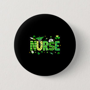 Irish Coquette Nurse Stethoscope Scrub St Patricks 6 Cm Round Badge