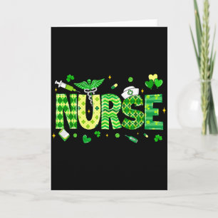 Irish Coquette Nurse Stethoscope Scrub St Patricks Card
