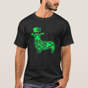 Irish Corgi Dog Shamrocks Green Hat St Patricks Da T-Shirt