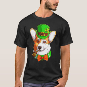 Irish Corgi St Patrick's Day Funny Leprechaun Corg T-Shirt