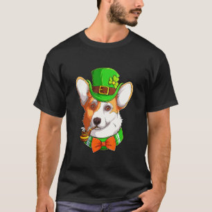 Irish Corgi St Patrick's Day Funny Leprechaun Corg T-Shirt