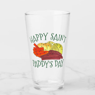 Irish Corned Beef and Cabbage St. Patrick's Day Glass