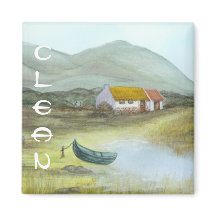 Irish Cottage Dishwasher Magnet CLEAN by Bonhovey
