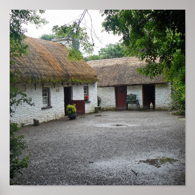 Irish cottage scene poster (Front)
