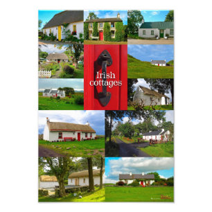 Irish cottages photo print