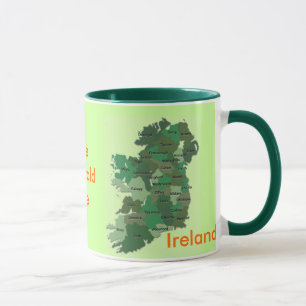 Irish Counties Map Ireland Mug