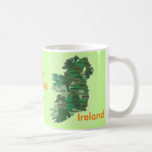 Irish Counties Map of Ireland Mug