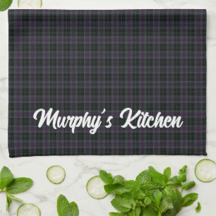 Irish County Carlow Tartan Personalized Tea Towel