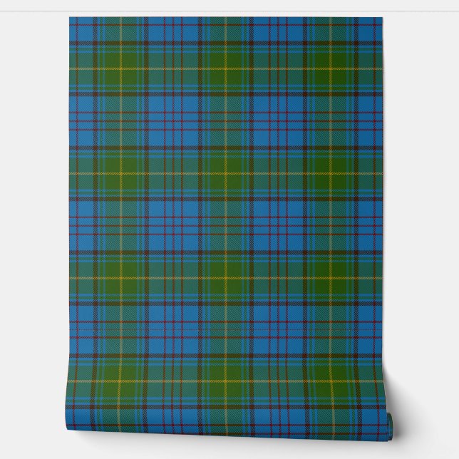 Irish County Donegal Tartan Plaid Wallpaper (Unrolling)