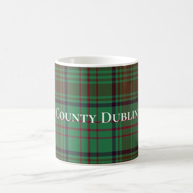 Irish County Dublin Tartan Coffee Mug (Center)