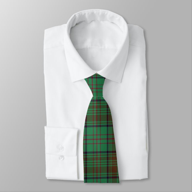 Irish County Dublin Tartan Tie (Tied)