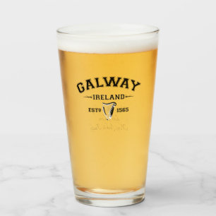 Irish County Galway Ireland Personalised Text Glass