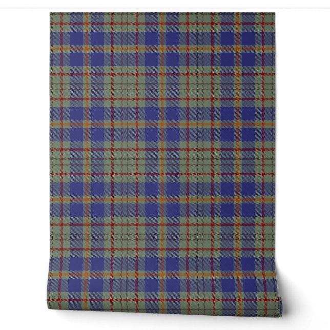 Irish County Kildare Tartan Plaid Wallpaper (Unrolling)