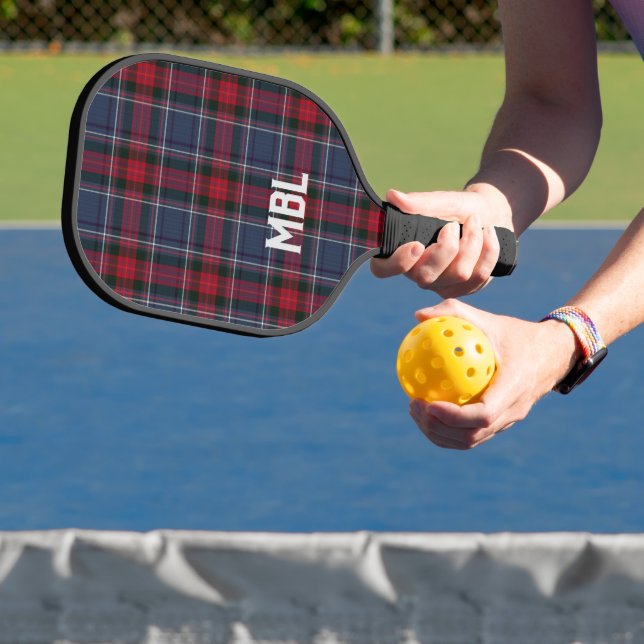 Irish County Louth Tartan Plaid Personalised  Pickleball Paddle (Insitu)