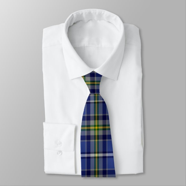 Irish County Waterford Tartan Tie (Tied)