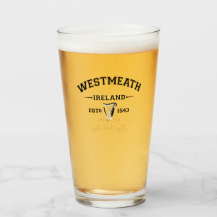 Irish County Westmeath Ireland Personalised Text Glass
