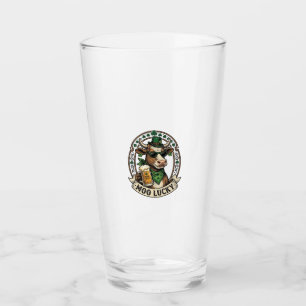 Irish Cow Shirt Vintage St Patrick Beer Design Glass