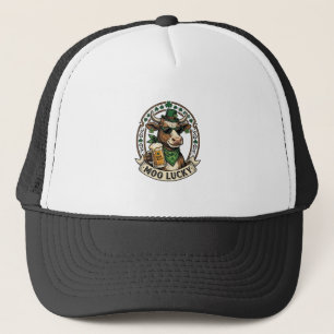 Irish Cow Shirt Vintage St Patrick Beer Design Trucker Hat