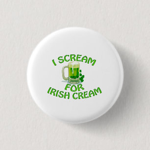 Irish Cream I Scream 3 Cm Round Badge