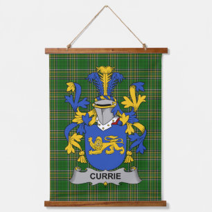 Irish Currie or O_Currie Coat of Arms Family Crest Hanging Tapestry