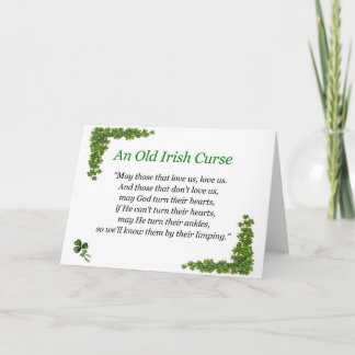 irish curse card