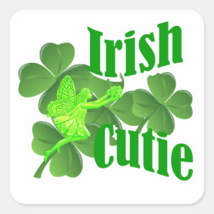 Irish cutie square sticker