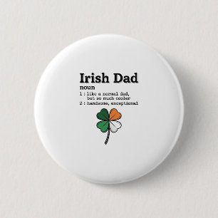 Irish Dad Funny Definition Clover Vintage Shirt 6 Cm Round Badge