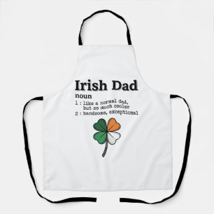 Irish Dad Funny Definition Clover Vintage Shirt Apron