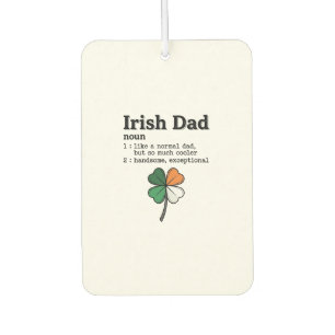 Irish Dad Funny Definition Clover Vintage Shirt Car Air Freshener