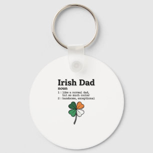 Irish Dad Funny Definition Clover Vintage Shirt Key Ring
