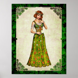 irish Daisy Girl Poster