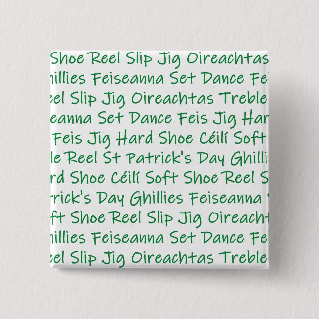 Irish Dance 15 Cm Square Badge (Front)