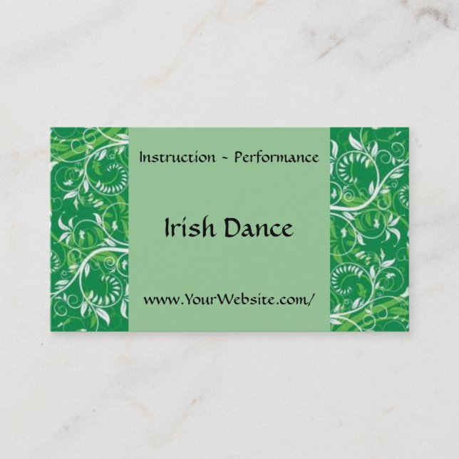 Irish Dance - business card template (Front)