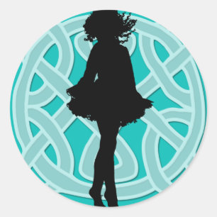Irish Dance Celtic Light Blue Sticker