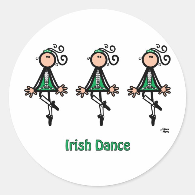 Irish Dance Classic Round Sticker (Front)